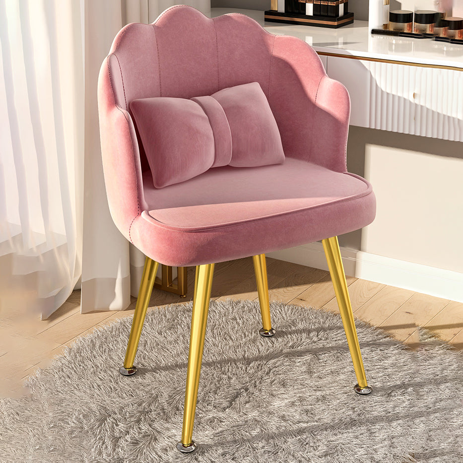 Modern Dining Side Chair with Metal Legs Solid Back Armchair for Home Use Clearhalo ' kitchen&dining_furn' 'Dining Chairs' 'Dining Tables & Seating' 'dining_chair' 'furn' 'furn_dining_chair' 'Furniture' 'furniture_dining_chair' 'Kitchen & Dining Furniture' 'kitchen' 3825434