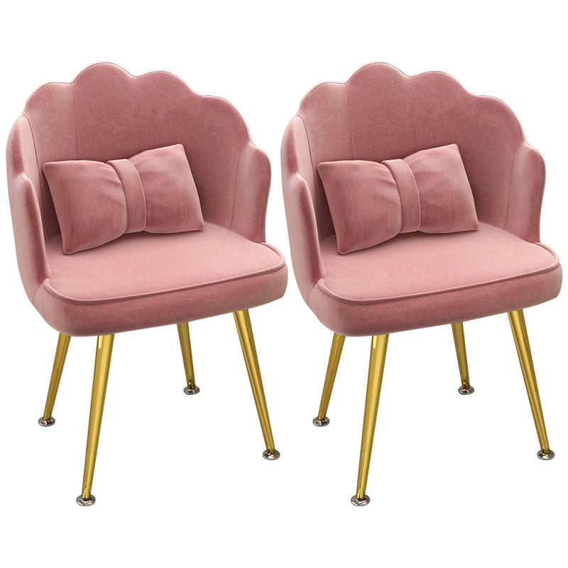 Modern Dining Side Chair with Metal Legs Solid Back Armchair for Home Use Cameo Brown 2 Piece Set Brass Gold Clearhalo ' kitchen&dining_furn' 'Dining Chairs' 'Dining Tables & Seating' 'dining_chair' 'furn' 'furn_dining_chair' 'Furniture' 'furniture_dining_chair' 'Kitchen & Dining Furniture' 'kitchen' 3825436