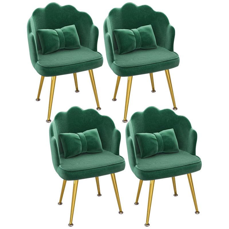 Modern Dining Side Chair with Metal Legs Solid Back Armchair for Home Use Blackish Green 4 Piece Set Brass Gold Clearhalo ' kitchen&dining_furn' 'Dining Chairs' 'Dining Tables & Seating' 'dining_chair' 'furn' 'furn_dining_chair' 'Furniture' 'furniture_dining_chair' 'Kitchen & Dining Furniture' 'kitchen' 3825455