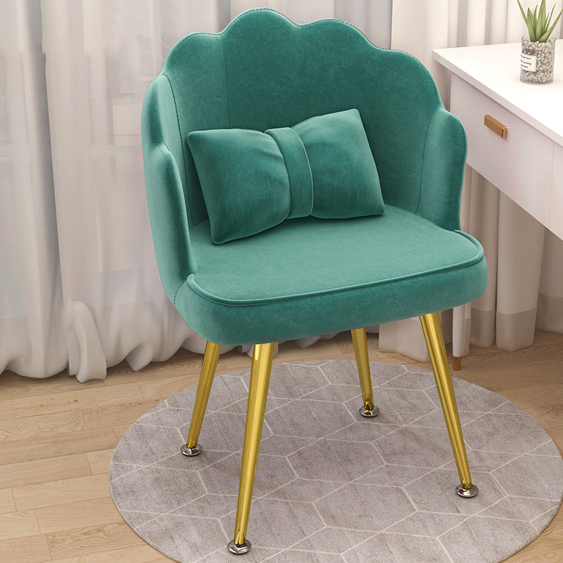 Modern Dining Side Chair with Metal Legs Solid Back Armchair for Home Use Lake Blue 1 Piece Brass Gold Clearhalo ' kitchen&dining_furn' 'Dining Chairs' 'Dining Tables & Seating' 'dining_chair' 'furn' 'furn_dining_chair' 'Furniture' 'furniture_dining_chair' 'Kitchen & Dining Furniture' 'kitchen' 3825456