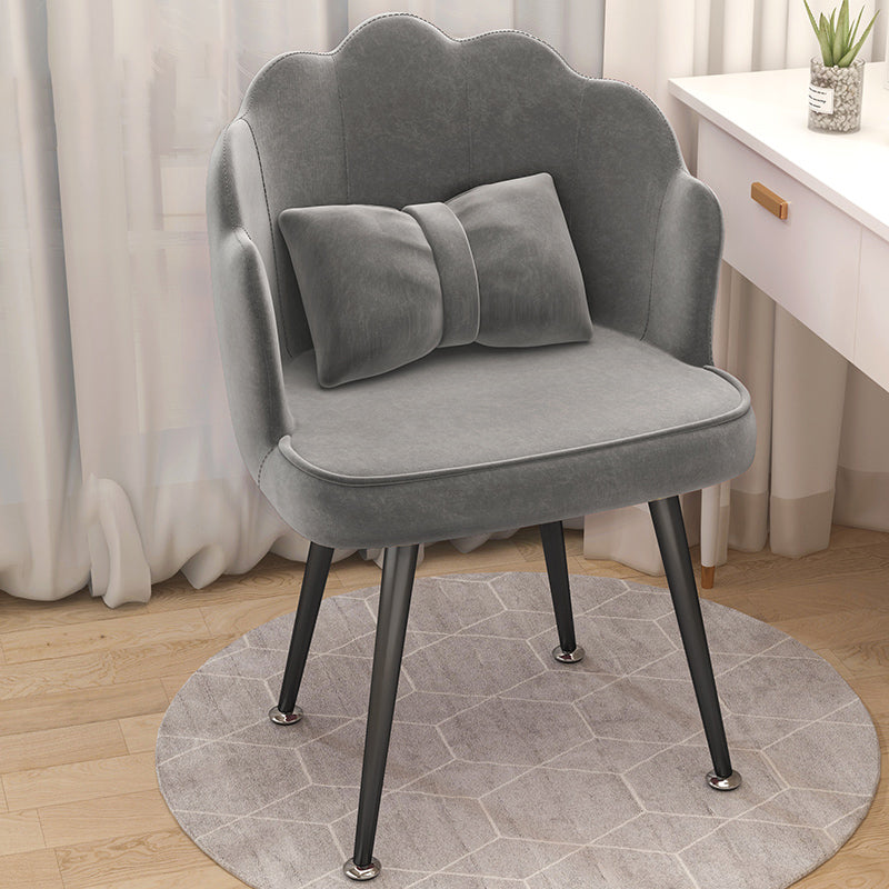 Modern Dining Side Chair with Metal Legs Solid Back Armchair for Home Use Light Gray 1 Piece Black Clearhalo ' kitchen&dining_furn' 'Dining Chairs' 'Dining Tables & Seating' 'dining_chair' 'furn' 'furn_dining_chair' 'Furniture' 'furniture_dining_chair' 'Kitchen & Dining Furniture' 'kitchen' 3825465