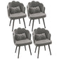 Modern Dining Side Chair with Metal Legs Solid Back Armchair for Home Use Light Gray 4 Piece Set Black Clearhalo ' kitchen&dining_furn' 'Dining Chairs' 'Dining Tables & Seating' 'dining_chair' 'furn' 'furn_dining_chair' 'Furniture' 'furniture_dining_chair' 'Kitchen & Dining Furniture' 'kitchen' 3825467