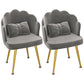Modern Dining Side Chair with Metal Legs Solid Back Armchair for Home Use Light Gray 2 Piece Set Brass Gold Clearhalo ' kitchen&dining_furn' 'Dining Chairs' 'Dining Tables & Seating' 'dining_chair' 'furn' 'furn_dining_chair' 'Furniture' 'furniture_dining_chair' 'Kitchen & Dining Furniture' 'kitchen' 3825469