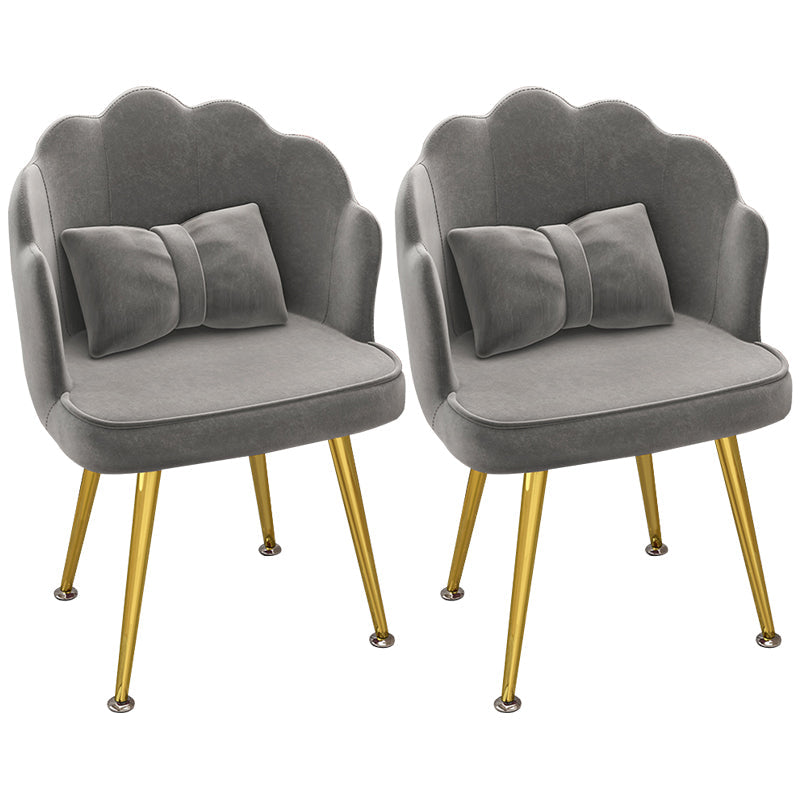 Modern Dining Side Chair with Metal Legs Solid Back Armchair for Home Use Light Gray 2 Piece Set Brass Gold Clearhalo ' kitchen&dining_furn' 'Dining Chairs' 'Dining Tables & Seating' 'dining_chair' 'furn' 'furn_dining_chair' 'Furniture' 'furniture_dining_chair' 'Kitchen & Dining Furniture' 'kitchen' 3825469