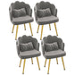 Modern Dining Side Chair with Metal Legs Solid Back Armchair for Home Use Light Gray 4 Piece Set Brass Gold Clearhalo ' kitchen&dining_furn' 'Dining Chairs' 'Dining Tables & Seating' 'dining_chair' 'furn' 'furn_dining_chair' 'Furniture' 'furniture_dining_chair' 'Kitchen & Dining Furniture' 'kitchen' 3825470