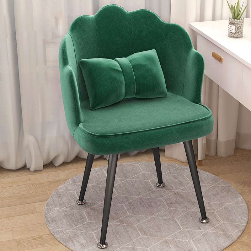 Modern Dining Side Chair with Metal Legs Solid Back Armchair for Home Use Blackish Green 1 Piece Black Clearhalo ' kitchen&dining_furn' 'Dining Chairs' 'Dining Tables & Seating' 'dining_chair' 'furn' 'furn_dining_chair' 'Furniture' 'furniture_dining_chair' 'Kitchen & Dining Furniture' 'kitchen' 3825471