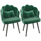 Modern Dining Side Chair with Metal Legs Solid Back Armchair for Home Use Blackish Green 2 Piece Set Black Clearhalo ' kitchen&dining_furn' 'Dining Chairs' 'Dining Tables & Seating' 'dining_chair' 'furn' 'furn_dining_chair' 'Furniture' 'furniture_dining_chair' 'Kitchen & Dining Furniture' 'kitchen' 3825472