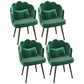 Modern Dining Side Chair with Metal Legs Solid Back Armchair for Home Use Blackish Green 4 Piece Set Black Clearhalo ' kitchen&dining_furn' 'Dining Chairs' 'Dining Tables & Seating' 'dining_chair' 'furn' 'furn_dining_chair' 'Furniture' 'furniture_dining_chair' 'Kitchen & Dining Furniture' 'kitchen' 3825473