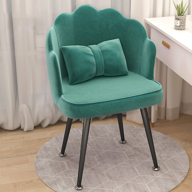 Modern Dining Side Chair with Metal Legs Solid Back Armchair for Home Use Lake Blue 1 Piece Black Clearhalo ' kitchen&dining_furn' 'Dining Chairs' 'Dining Tables & Seating' 'dining_chair' 'furn' 'furn_dining_chair' 'Furniture' 'furniture_dining_chair' 'Kitchen & Dining Furniture' 'kitchen' 3825474