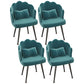Modern Dining Side Chair with Metal Legs Solid Back Armchair for Home Use Ocean Blue 4 Piece Set Black Clearhalo ' kitchen&dining_furn' 'Dining Chairs' 'Dining Tables & Seating' 'dining_chair' 'furn' 'furn_dining_chair' 'Furniture' 'furniture_dining_chair' 'Kitchen & Dining Furniture' 'kitchen' 3825479