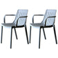Modern Plastic Dining Armless Chair Open Back Dining Side Chair for Kitchen Grey 2 Piece Set Clearhalo ' kitchen&dining_furn' 'Dining Chairs' 'Dining Tables & Seating' 'dining_chair' 'furn' 'furn_dining_chair' 'Furniture' 'furniture_dining_chair' 'Kitchen & Dining Furniture' 'kitchen' 3825482