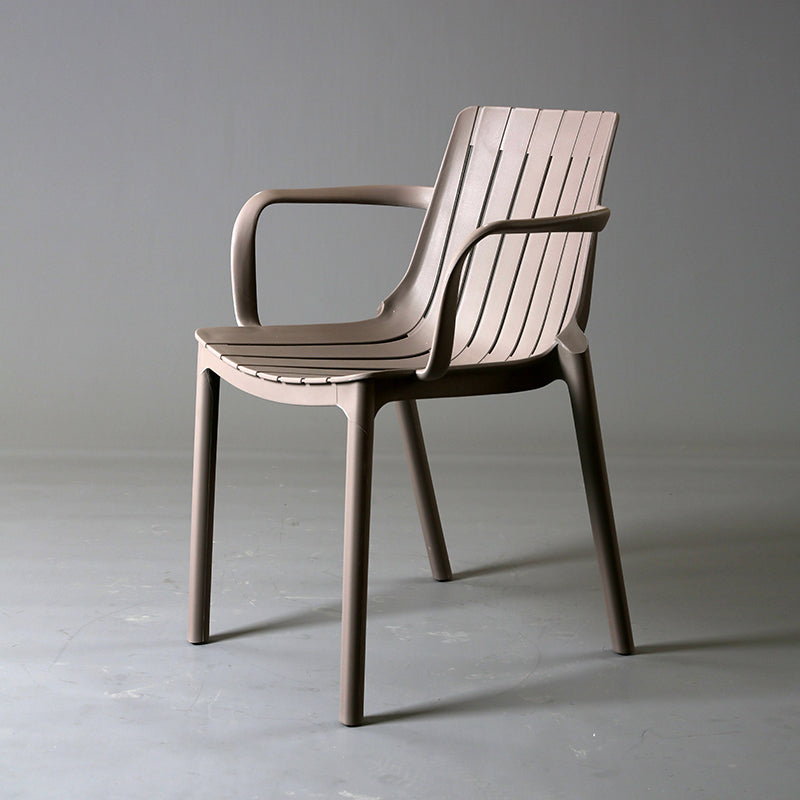 Modern Plastic Dining Armless Chair Open Back Dining Side Chair for Kitchen Khaki 1 Piece Clearhalo ' kitchen&dining_furn' 'Dining Chairs' 'Dining Tables & Seating' 'dining_chair' 'furn' 'furn_dining_chair' 'Furniture' 'furniture_dining_chair' 'Kitchen & Dining Furniture' 'kitchen' 3825487