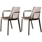 Modern Plastic Dining Armless Chair Open Back Dining Side Chair for Kitchen Khaki 2 Piece Set Clearhalo ' kitchen&dining_furn' 'Dining Chairs' 'Dining Tables & Seating' 'dining_chair' 'furn' 'furn_dining_chair' 'Furniture' 'furniture_dining_chair' 'Kitchen & Dining Furniture' 'kitchen' 3825489
