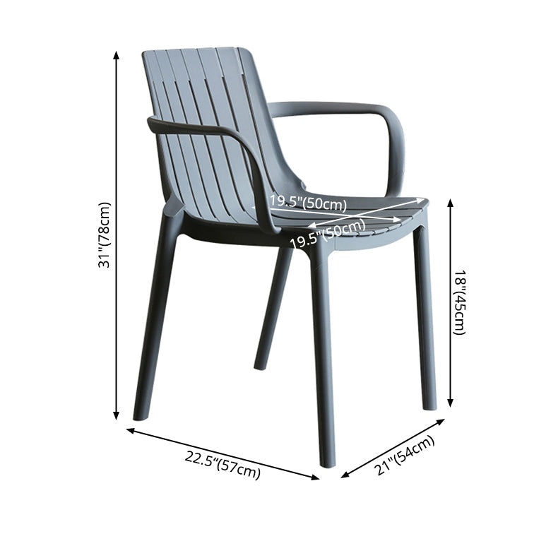 Modern Plastic Dining Armless Chair Open Back Dining Side Chair for Kitchen Clearhalo ' kitchen&dining_furn' 'Dining Chairs' 'Dining Tables & Seating' 'dining_chair' 'furn' 'furn_dining_chair' 'Furniture' 'furniture_dining_chair' 'Kitchen & Dining Furniture' 'kitchen' 3825494