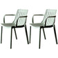 Modern Plastic Dining Armless Chair Open Back Dining Side Chair for Kitchen Gray-Green 2 Piece Set Clearhalo ' kitchen&dining_furn' 'Dining Chairs' 'Dining Tables & Seating' 'dining_chair' 'furn' 'furn_dining_chair' 'Furniture' 'furniture_dining_chair' 'Kitchen & Dining Furniture' 'kitchen' 3825495