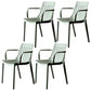 Modern Plastic Dining Armless Chair Open Back Dining Side Chair for Kitchen Gray-Green 4 Piece Set Clearhalo ' kitchen&dining_furn' 'Dining Chairs' 'Dining Tables & Seating' 'dining_chair' 'furn' 'furn_dining_chair' 'Furniture' 'furniture_dining_chair' 'Kitchen & Dining Furniture' 'kitchen' 3825496