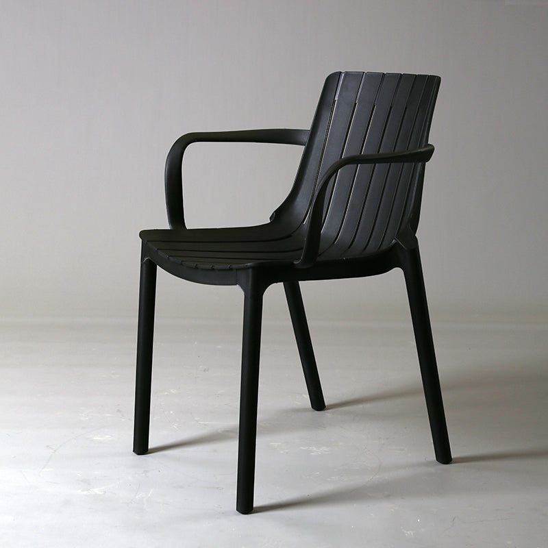 Modern Plastic Dining Armless Chair Open Back Dining Side Chair for Kitchen Black 1 Piece Clearhalo ' kitchen&dining_furn' 'Dining Chairs' 'Dining Tables & Seating' 'dining_chair' 'furn' 'furn_dining_chair' 'Furniture' 'furniture_dining_chair' 'Kitchen & Dining Furniture' 'kitchen' 3825500