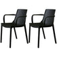 Modern Plastic Dining Armless Chair Open Back Dining Side Chair for Kitchen Black 2 Piece Set Clearhalo ' kitchen&dining_furn' 'Dining Chairs' 'Dining Tables & Seating' 'dining_chair' 'furn' 'furn_dining_chair' 'Furniture' 'furniture_dining_chair' 'Kitchen & Dining Furniture' 'kitchen' 3825501