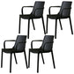 Modern Plastic Dining Armless Chair Open Back Dining Side Chair for Kitchen Black 4 Piece Set Clearhalo ' kitchen&dining_furn' 'Dining Chairs' 'Dining Tables & Seating' 'dining_chair' 'furn' 'furn_dining_chair' 'Furniture' 'furniture_dining_chair' 'Kitchen & Dining Furniture' 'kitchen' 3825502