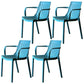 Modern Plastic Dining Armless Chair Open Back Dining Side Chair for Kitchen Dark Blue 4 Piece Set Clearhalo ' kitchen&dining_furn' 'Dining Chairs' 'Dining Tables & Seating' 'dining_chair' 'furn' 'furn_dining_chair' 'Furniture' 'furniture_dining_chair' 'Kitchen & Dining Furniture' 'kitchen' 3825508