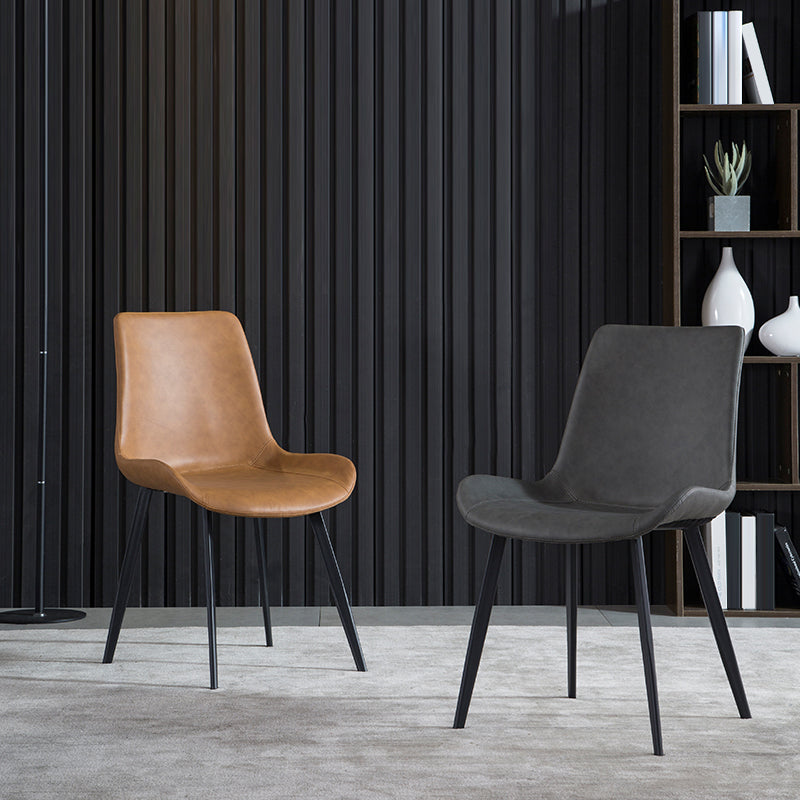 Contemporary Metal Dining Room Chairs Leather Dining Chairs for Home Use Clearhalo ' kitchen&dining_furn' 'Dining Chairs' 'Dining Tables & Seating' 'dining_chair' 'furn' 'furn_dining_chair' 'Furniture' 'furniture_dining_chair' 'Kitchen & Dining Furniture' 'kitchen' 3825509