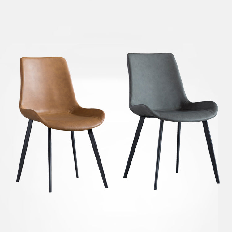 Contemporary Metal Dining Room Chairs Leather Dining Chairs for Home Use Clearhalo ' kitchen&dining_furn' 'Dining Chairs' 'Dining Tables & Seating' 'dining_chair' 'furn' 'furn_dining_chair' 'Furniture' 'furniture_dining_chair' 'Kitchen & Dining Furniture' 'kitchen' 3825515