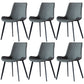 Contemporary Metal Dining Room Chairs Leather Dining Chairs for Home Use Dark Gray 6 Piece Set Clearhalo ' kitchen&dining_furn' 'Dining Chairs' 'Dining Tables & Seating' 'dining_chair' 'furn' 'furn_dining_chair' 'Furniture' 'furniture_dining_chair' 'Kitchen & Dining Furniture' 'kitchen' 3825533