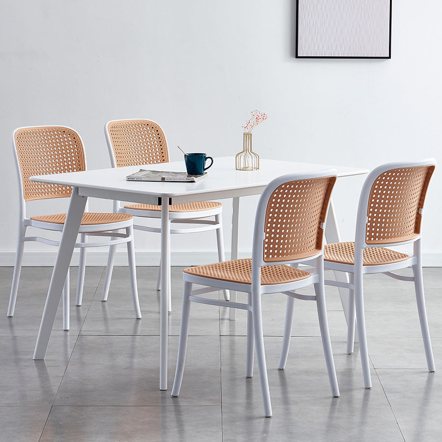 Tropical Style Wicker Dining Chairs Open Back Dining Side Chair for Kitchen Clearhalo ' kitchen&dining_furn' 'Dining Chairs' 'Dining Tables & Seating' 'dining_chair' 'furn' 'furn_dining_chair' 'Furniture' 'furniture_dining_chair' 'Kitchen & Dining Furniture' 'kitchen' 3825541