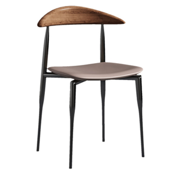 Contemporary Kitchen Metal Square Dining Chair Open Back Dining Side Armless Chair Grey 1 Piece Clearhalo ' kitchen&dining_furn' 'Dining Chairs' 'Dining Tables & Seating' 'dining_chair' 'furn' 'furn_dining_chair' 'Furniture' 'furniture_dining_chair' 'Kitchen & Dining Furniture' 'kitchen' 3825553