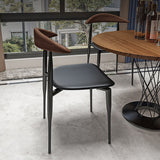 Contemporary Kitchen Metal Square Dining Chair Open Back Dining Side Armless Chair Clearhalo ' kitchen&dining_furn' 'Dining Chairs' 'Dining Tables & Seating' 'dining_chair' 'furn' 'furn_dining_chair' 'Furniture' 'furniture_dining_chair' 'Kitchen & Dining Furniture' 'kitchen' 3825557