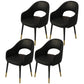 Contemporary Leather Dining Room Chairs Open Back Dining Side Chair for Home Use Black 4 Piece Set Clearhalo ' kitchen&dining_furn' 'Dining Chairs' 'Dining Tables & Seating' 'dining_chair' 'furn' 'furn_dining_chair' 'Furniture' 'furniture_dining_chair' 'Kitchen & Dining Furniture' 'kitchen' 3825573