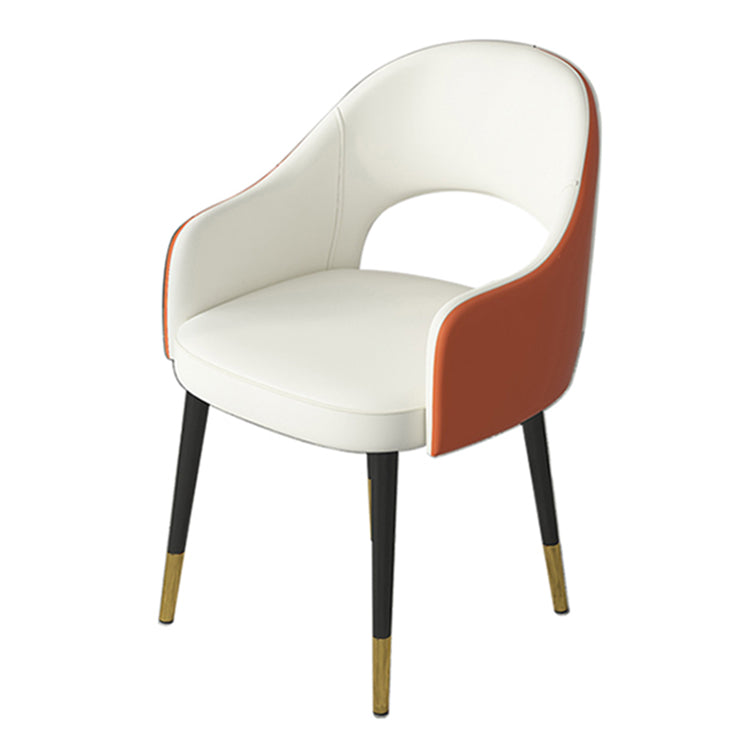 Contemporary Leather Dining Room Chairs Open Back Dining Side Chair for Home Use Clearhalo ' kitchen&dining_furn' 'Dining Chairs' 'Dining Tables & Seating' 'dining_chair' 'furn' 'furn_dining_chair' 'Furniture' 'furniture_dining_chair' 'Kitchen & Dining Furniture' 'kitchen' 3825578