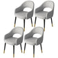 Contemporary Leather Dining Room Chairs Open Back Dining Side Chair for Home Use Light Gray 4 Piece Set Clearhalo ' kitchen&dining_furn' 'Dining Chairs' 'Dining Tables & Seating' 'dining_chair' 'furn' 'furn_dining_chair' 'Furniture' 'furniture_dining_chair' 'Kitchen & Dining Furniture' 'kitchen' 3825585