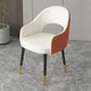 Contemporary Leather Dining Room Chairs Open Back Dining Side Chair for Home Use White-Saffron 1 Piece Clearhalo ' kitchen&dining_furn' 'Dining Chairs' 'Dining Tables & Seating' 'dining_chair' 'furn' 'furn_dining_chair' 'Furniture' 'furniture_dining_chair' 'Kitchen & Dining Furniture' 'kitchen' 3825592
