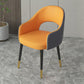 Contemporary Leather Dining Room Chairs Open Back Dining Side Chair for Home Use Dark Gray-Yellow 1 Piece Clearhalo ' kitchen&dining_furn' 'Dining Chairs' 'Dining Tables & Seating' 'dining_chair' 'furn' 'furn_dining_chair' 'Furniture' 'furniture_dining_chair' 'Kitchen & Dining Furniture' 'kitchen' 3825595