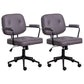 Minimalist Style Swivel Leather Dining Chair Open Back Dining Side Chair Grey 2 Piece Set Clearhalo ' kitchen&dining_furn' 'Dining Chairs' 'Dining Tables & Seating' 'dining_chair' 'furn' 'furn_dining_chair' 'Furniture' 'furniture_dining_chair' 'Kitchen & Dining Furniture' 'kitchen' 3825603