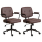 Minimalist Style Swivel Leather Dining Chair Open Back Dining Side Chair Brown 2 Piece Set Clearhalo ' kitchen&dining_furn' 'Dining Chairs' 'Dining Tables & Seating' 'dining_chair' 'furn' 'furn_dining_chair' 'Furniture' 'furniture_dining_chair' 'Kitchen & Dining Furniture' 'kitchen' 3825616