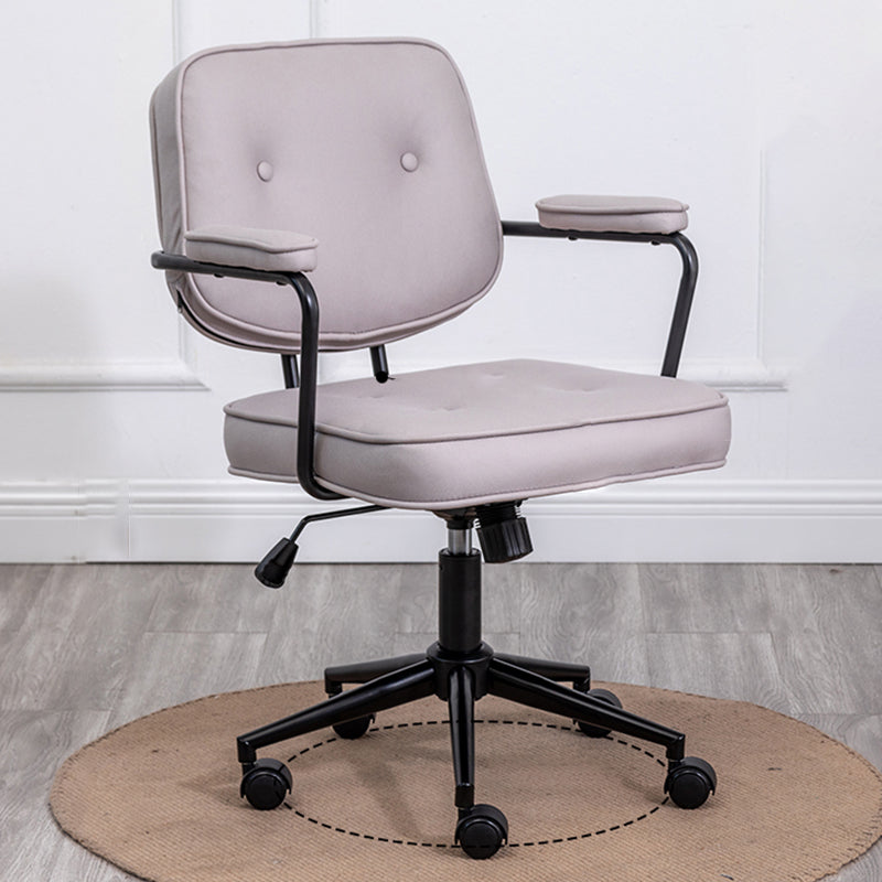 Minimalist Style Swivel Leather Dining Chair Open Back Dining Side Chair Light Gray 1 Piece Clearhalo ' kitchen&dining_furn' 'Dining Chairs' 'Dining Tables & Seating' 'dining_chair' 'furn' 'furn_dining_chair' 'Furniture' 'furniture_dining_chair' 'Kitchen & Dining Furniture' 'kitchen' 3825623