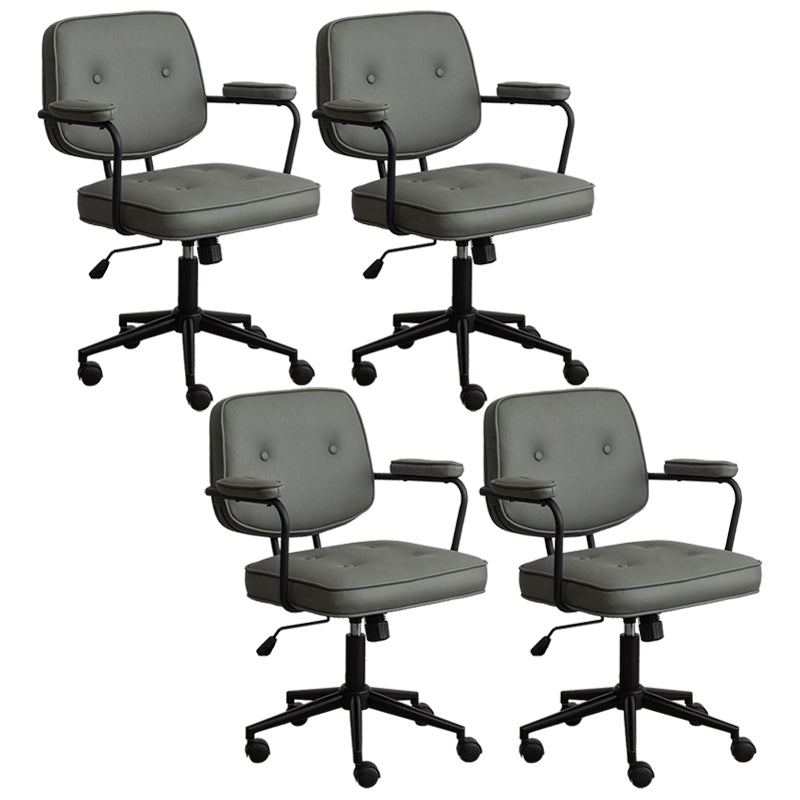 Minimalist Style Swivel Leather Dining Chair Open Back Dining Side Chair Green 4 Piece Set Clearhalo ' kitchen&dining_furn' 'Dining Chairs' 'Dining Tables & Seating' 'dining_chair' 'furn' 'furn_dining_chair' 'Furniture' 'furniture_dining_chair' 'Kitchen & Dining Furniture' 'kitchen' 3825628