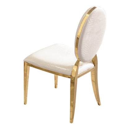 Contemporary Style Kitchen Dining Side Chair King Louis Back Side Chair White 1 Piece Clearhalo ' kitchen&dining_furn' 'Dining Chairs' 'Dining Tables & Seating' 'dining_chair' 'furn' 'furn_dining_chair' 'Furniture' 'furniture_dining_chair' 'Kitchen & Dining Furniture' 'kitchen' 3825636