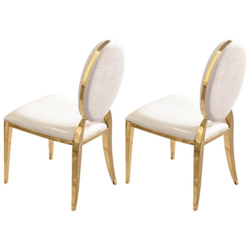 Contemporary Style Kitchen Dining Side Chair King Louis Back Side Chair White 2 Piece Set Clearhalo ' kitchen&dining_furn' 'Dining Chairs' 'Dining Tables & Seating' 'dining_chair' 'furn' 'furn_dining_chair' 'Furniture' 'furniture_dining_chair' 'Kitchen & Dining Furniture' 'kitchen' 3825637