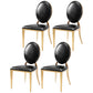 Contemporary Style Kitchen Dining Side Chair King Louis Back Side Chair Black 4 Piece Set Clearhalo ' kitchen&dining_furn' 'Dining Chairs' 'Dining Tables & Seating' 'dining_chair' 'furn' 'furn_dining_chair' 'Furniture' 'furniture_dining_chair' 'Kitchen & Dining Furniture' 'kitchen' 3825645