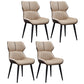 Contemporary PU Leather Dining Room Chairs Wingback Side Armchair for Home Use Light Khaki 4 Piece Set Clearhalo ' kitchen&dining_furn' 'Dining Chairs' 'Dining Tables & Seating' 'dining_chair' 'furn' 'furn_dining_chair' 'Furniture' 'furniture_dining_chair' 'Kitchen & Dining Furniture' 'kitchen' 3825650