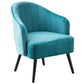 Contemporary Style Upholstered Arm Dining Chair Solid Back Side Chair for Home Lake Blue 1 Piece Black Clearhalo ' kitchen&dining_furn' 'Dining Chairs' 'Dining Tables & Seating' 'dining_chair' 'furn' 'furn_dining_chair' 'Furniture' 'furniture_dining_chair' 'Kitchen & Dining Furniture' 'kitchen' 3825671