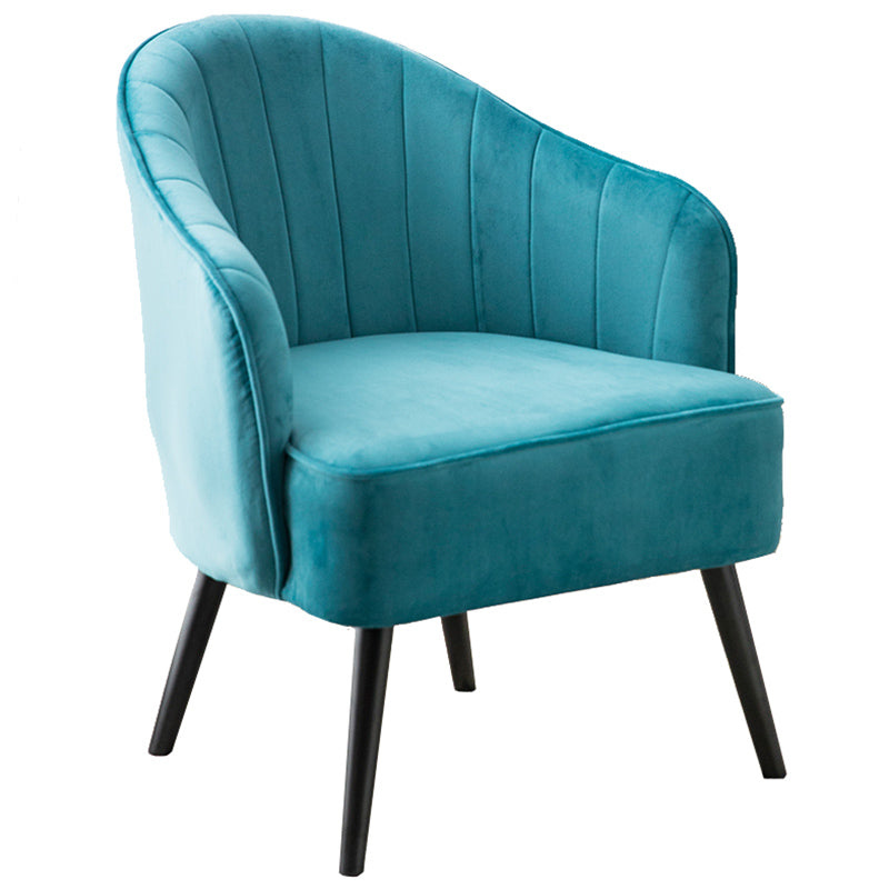 Contemporary Style Upholstered Arm Dining Chair Solid Back Side Chair for Home Lake Blue 1 Piece Black Clearhalo ' kitchen&dining_furn' 'Dining Chairs' 'Dining Tables & Seating' 'dining_chair' 'furn' 'furn_dining_chair' 'Furniture' 'furniture_dining_chair' 'Kitchen & Dining Furniture' 'kitchen' 3825671