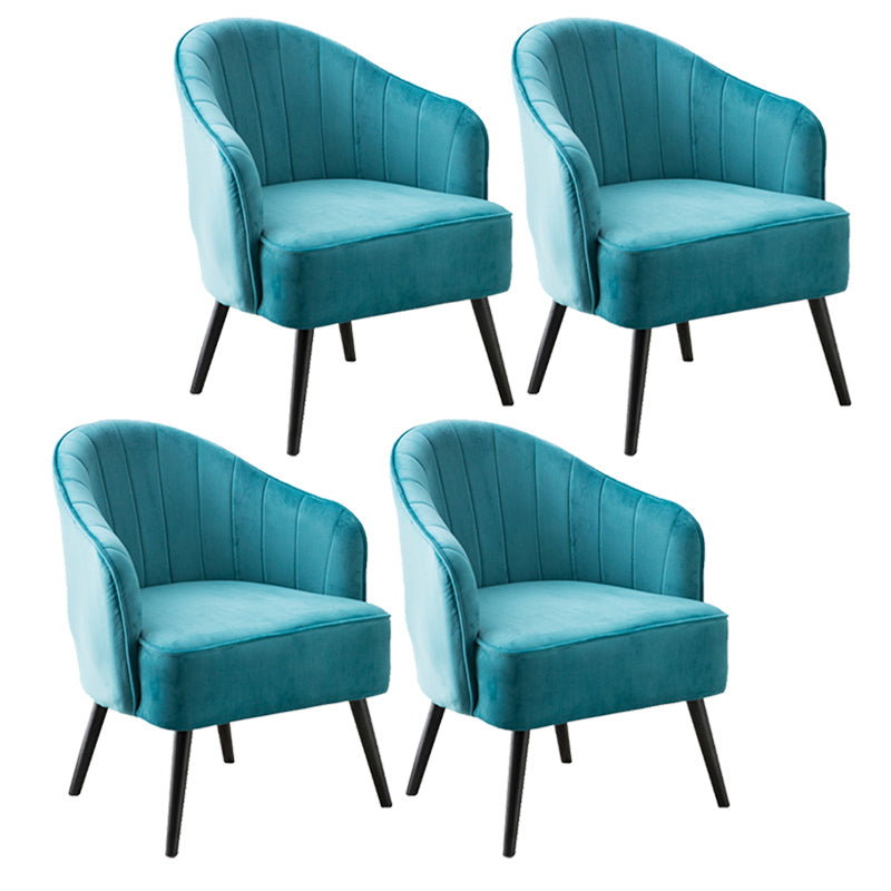 Contemporary Style Upholstered Arm Dining Chair Solid Back Side Chair for Home Lake Blue 4 Piece Set Black Clearhalo ' kitchen&dining_furn' 'Dining Chairs' 'Dining Tables & Seating' 'dining_chair' 'furn' 'furn_dining_chair' 'Furniture' 'furniture_dining_chair' 'Kitchen & Dining Furniture' 'kitchen' 3825674