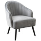 Contemporary Style Upholstered Arm Dining Chair Solid Back Side Chair for Home Light Gray 1 Piece Black Clearhalo ' kitchen&dining_furn' 'Dining Chairs' 'Dining Tables & Seating' 'dining_chair' 'furn' 'furn_dining_chair' 'Furniture' 'furniture_dining_chair' 'Kitchen & Dining Furniture' 'kitchen' 3825683