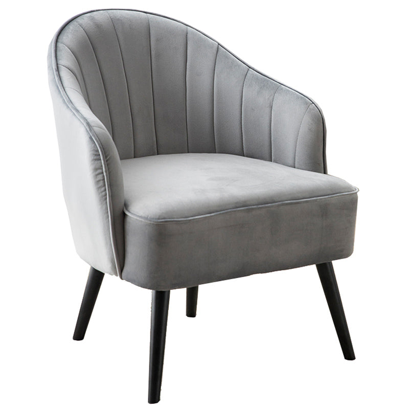 Contemporary Style Upholstered Arm Dining Chair Solid Back Side Chair for Home Light Gray 1 Piece Black Clearhalo ' kitchen&dining_furn' 'Dining Chairs' 'Dining Tables & Seating' 'dining_chair' 'furn' 'furn_dining_chair' 'Furniture' 'furniture_dining_chair' 'Kitchen & Dining Furniture' 'kitchen' 3825683