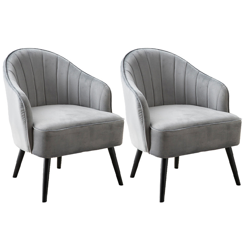 Contemporary Style Upholstered Arm Dining Chair Solid Back Side Chair for Home Light Gray 2 Piece Set Black Clearhalo ' kitchen&dining_furn' 'Dining Chairs' 'Dining Tables & Seating' 'dining_chair' 'furn' 'furn_dining_chair' 'Furniture' 'furniture_dining_chair' 'Kitchen & Dining Furniture' 'kitchen' 3825684