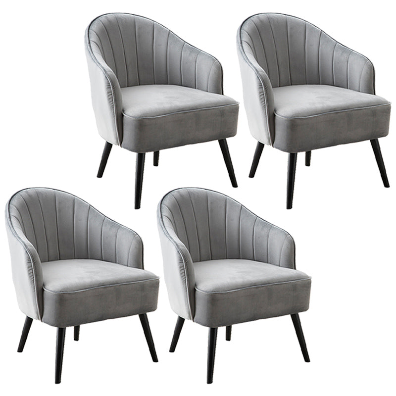 Contemporary Style Upholstered Arm Dining Chair Solid Back Side Chair for Home Light Gray 4 Piece Set Black Clearhalo ' kitchen&dining_furn' 'Dining Chairs' 'Dining Tables & Seating' 'dining_chair' 'furn' 'furn_dining_chair' 'Furniture' 'furniture_dining_chair' 'Kitchen & Dining Furniture' 'kitchen' 3825687